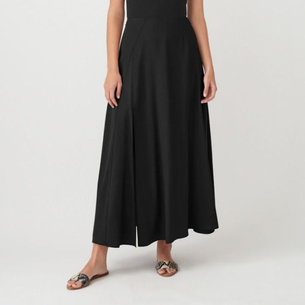 NWT Cuyana Tencel Split Front Maxi Skirt - Black - Large